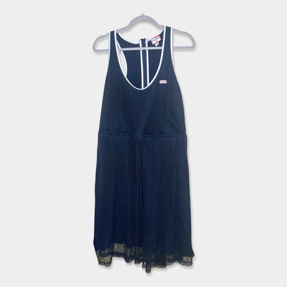 HUNTER X TARGET Dress Size M Midi Black With White Trim GUC